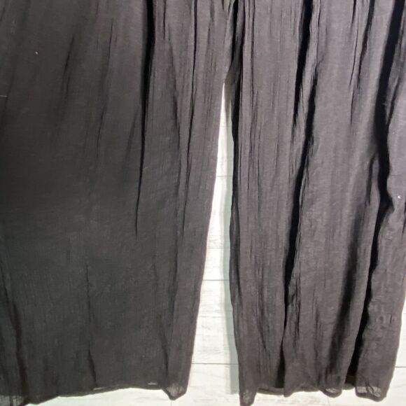 Talulah Black Wide Leg Cropped Pants Women’s Size Large High Rise - Picture 3 of 6